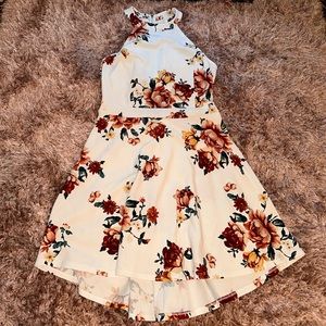 Ivory Floral Cocktail Dress